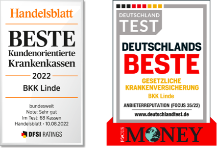 Siegel Focus Money: Deutschlands beste gesetzliche Krankenversicherung - BKK Linde